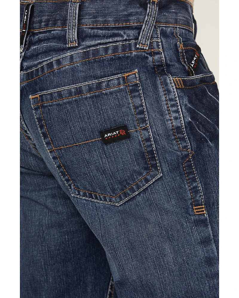 Ariat Men's FR M4 Medium Wash Relaxed Basic Bootcut Jeans