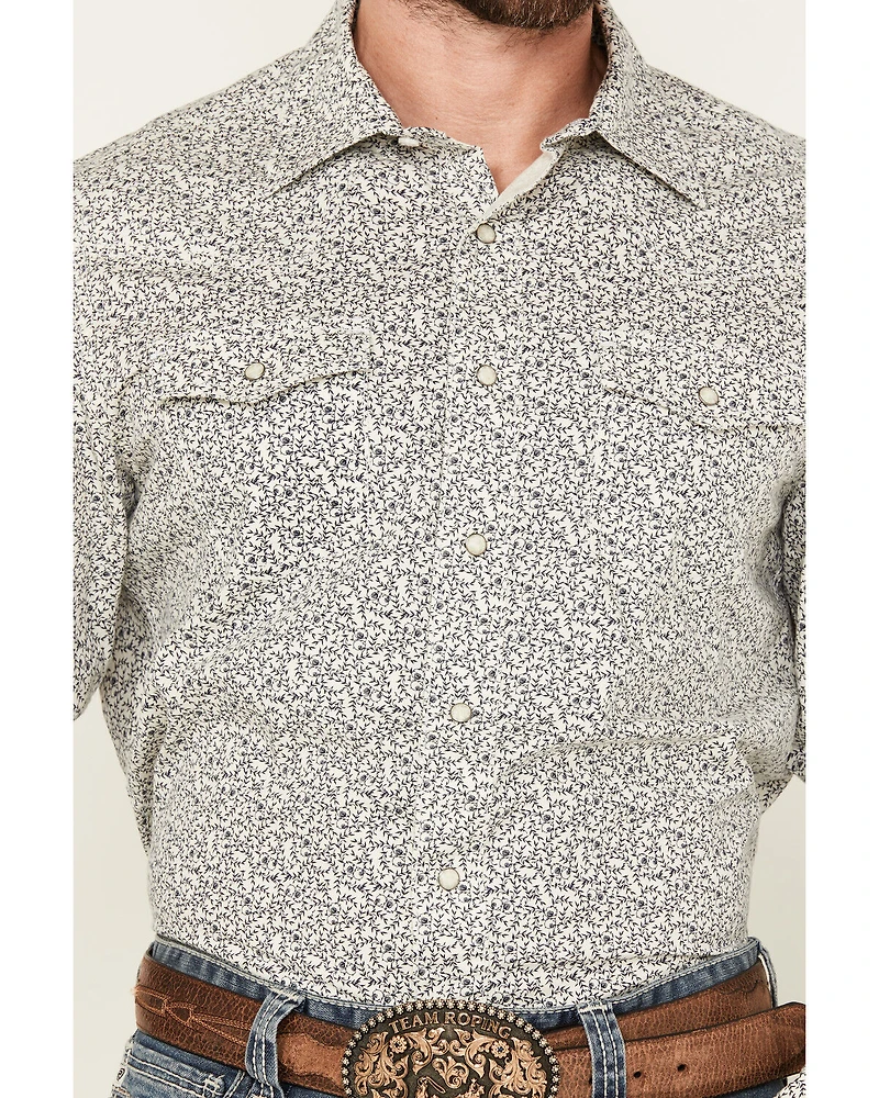 Wrangler Retro Men's Floral Print Long Sleeve Snap Western Shirt - Tall