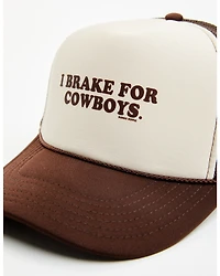 Rodeo Hippie Women's I Brake For Cowboys Trucker Cap
