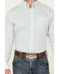 Wrangler Men's Classic Print Long Sleeve Button-Down Western Shirt