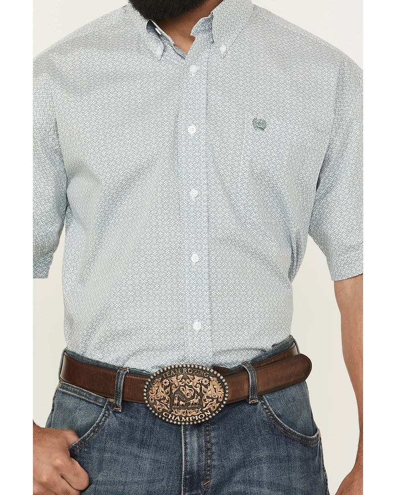 Cinch Men's Printed Short Sleeve Button-Down Western Shirt