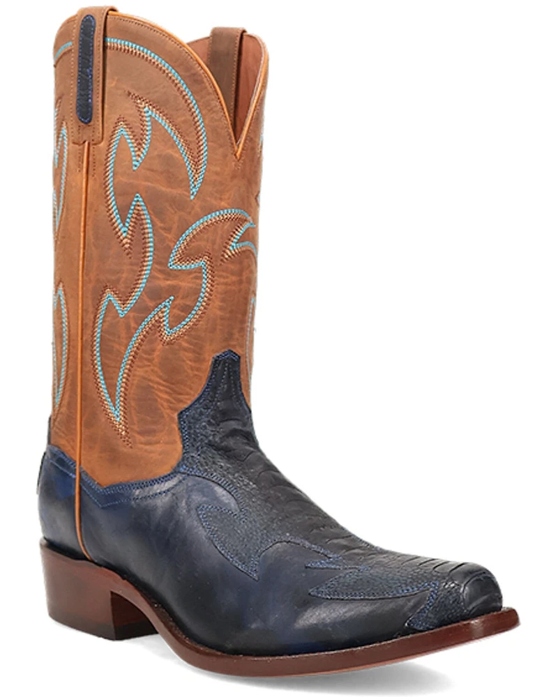 Dan Post Men's Exotic Ostrich Leg Western Boots - Square Toe