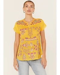 Johnny Was Women's Lafaret Short Sleeve Blouse