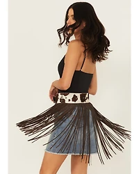 Idyllwind Women's Festival Fringe Hair-On Star Concho Belt