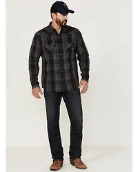 Ariat Men's Harrold Plaid Long Sleeve Snap Western Flannel Shirt