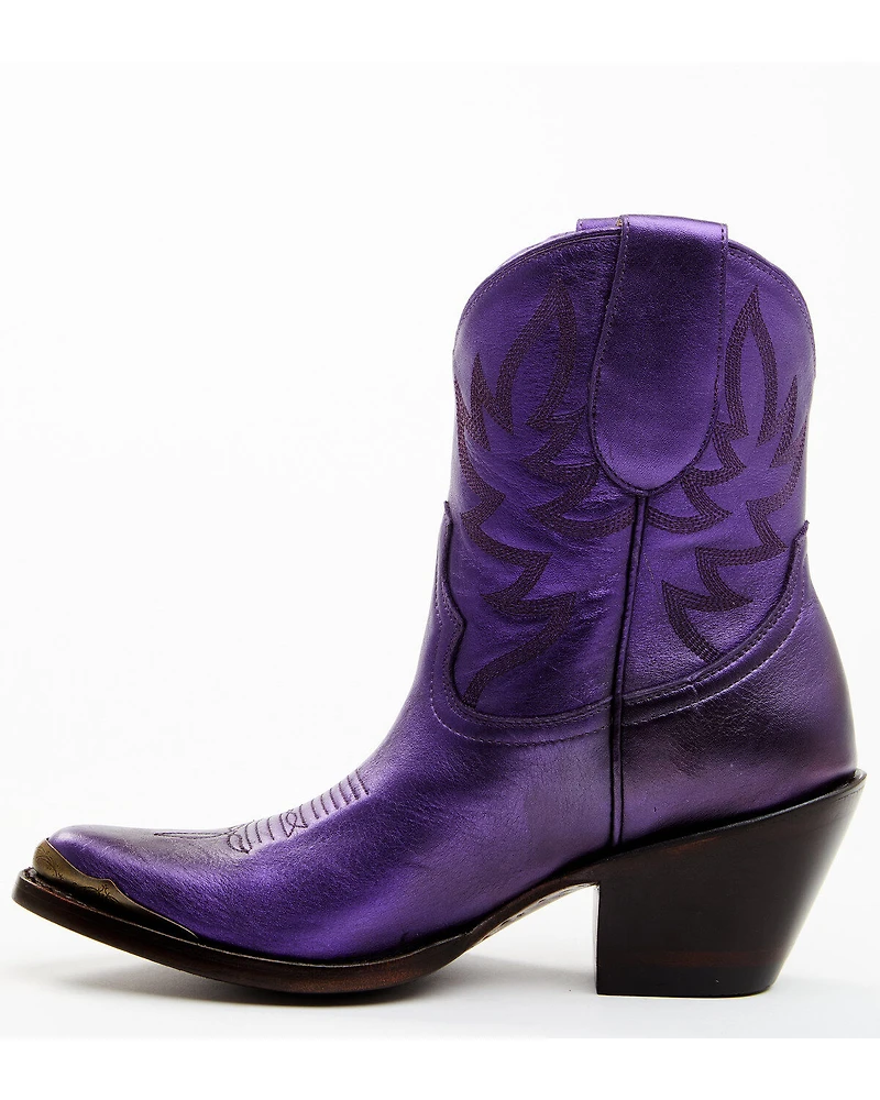 Idyllwind Women's Wheels Metallic Leather Booties - Round Toe