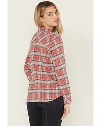 Idyllwind Women's Savoy Plaid Print Long Sleeve Pearl Snap Flannel Shirt