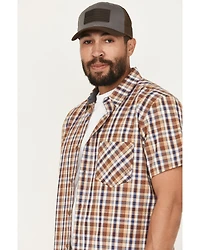 Brothers And Sons Men's Tehama Plaid Print Short Sleeve Button-Down Western Shirt