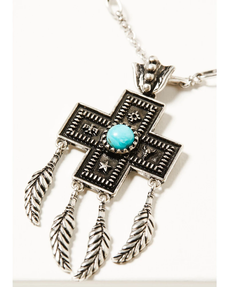 Shyanne Women's Southwestern Antique Cross Necklace
