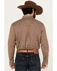 Cody James Men's Adkins Plaid Print Long Sleeve Button-Down Stretch Western Shirt - Big