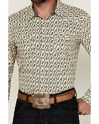 Cody James Men's Gravity Paisley Print Long Sleeve Snap Western Shirt