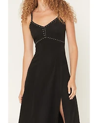 Idyllwind Women's Gina Studded Faux Suede Sleeveless Midi Dress