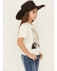 Shyanne Girls' Real Felt Scenic Short Sleeve Graphic Tee