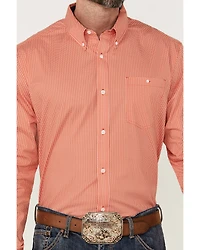 RANK 45® Men's Calgary Geo Print Long Sleeve Button-Down Western Shirt