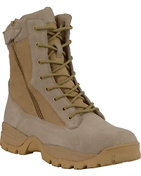 Milwaukee Leather Men's 9" Side Zipper Tactical Boots - Round Toe