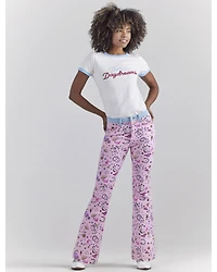 Wrangler® X Barbie™ Women's Denim Daydreams Slim Ringer Tee