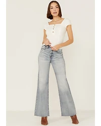 Shyanne Women's Pointelle Square Neck Top