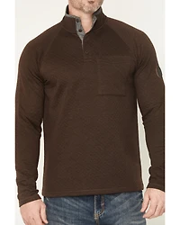 Brothers and Sons Men's Sherman Solid 1/4 Button-Down Pullover