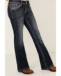 Grace LA Girls' Dark Wash Bootcut Denim Jeans