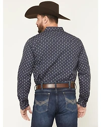 Gibson Trading Co Men's Zig Zag Geo Print Long Sleeve Button-Down Western Shirt