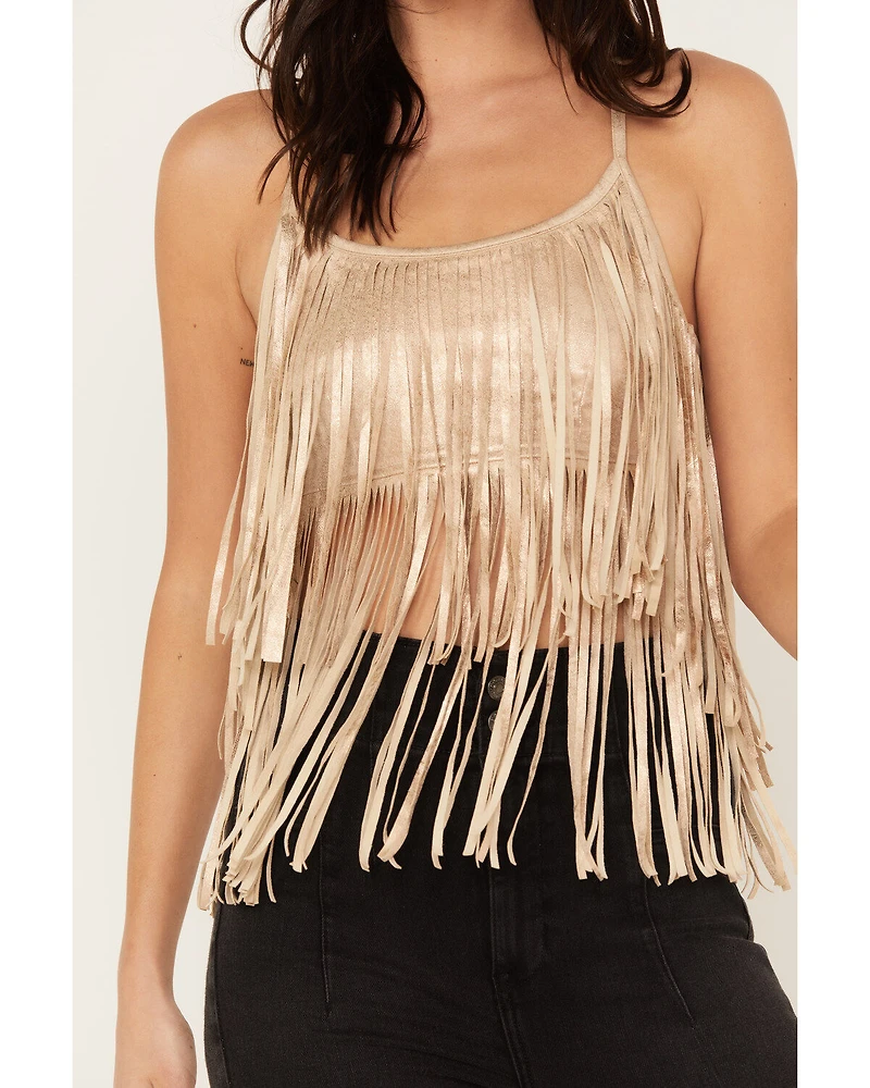 Shyanne Women's Cropped Fringe Tank Top