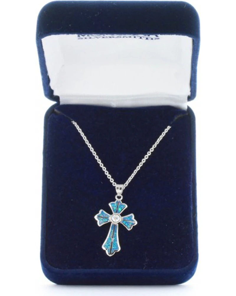 Montana Silversmiths Women's River of Lights Cross Necklace