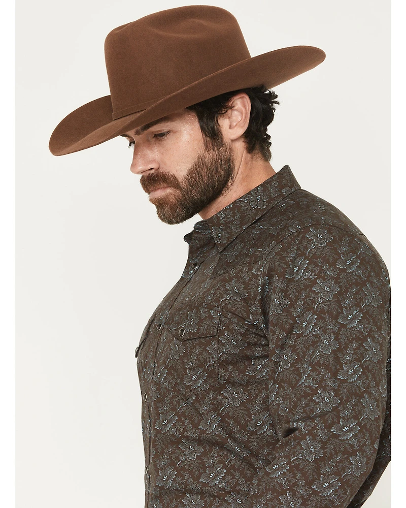 Gibson Trading Co Men's Groovin Floral Print Long Sleeve Snap Western Shirt