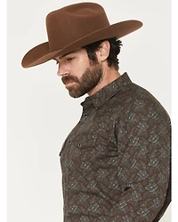 Gibson Trading Co Men's Groovin Floral Print Long Sleeve Snap Western Shirt