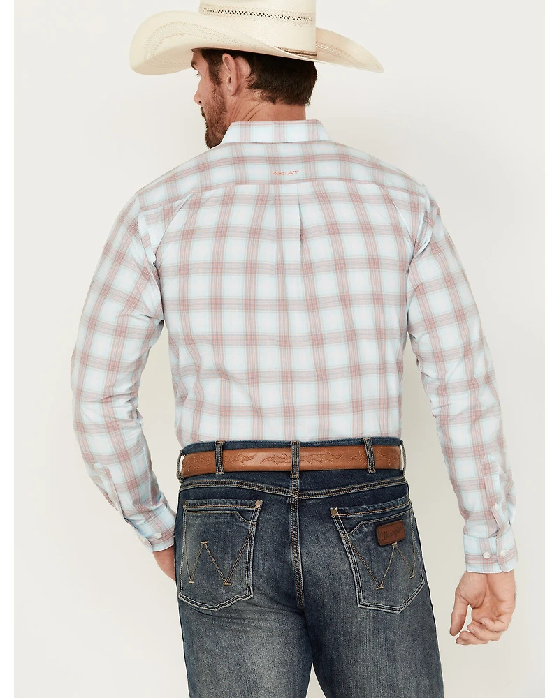 Ariat Men's Pro Series King Plaid Print Long Sleeve Button-Down Western Shirt