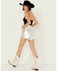 BLANKNYC Women's High Rise Metallic Shorts