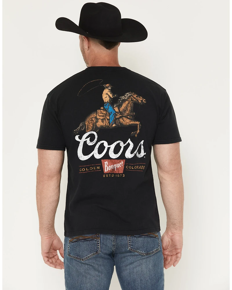 Coors Men's Cowboy Short Sleeve Graphic T-Shirt