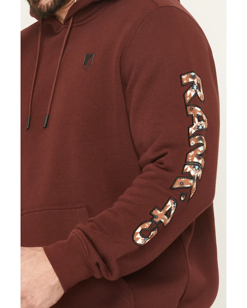 RANK 45® Men's Cayusey Logo Sleeve Hooded Sweatshirt
