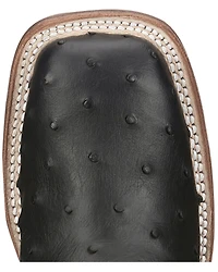 Justin Women's Exotic Full Quill Ostrich Western Boots - Broad Square Toe