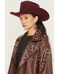 Azalea Wang Women's Catrine Studded Faux Leather Jacket