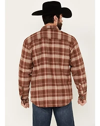 Dakota Grizzly Men's Ivan Plaid Print Sherpa Lined Flannel Shirt Jacket
