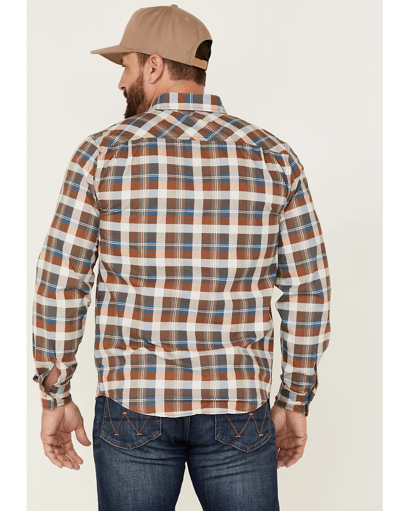 Brixton Men's Bowery Summer Weight Plaid Button-Down Western Shirt