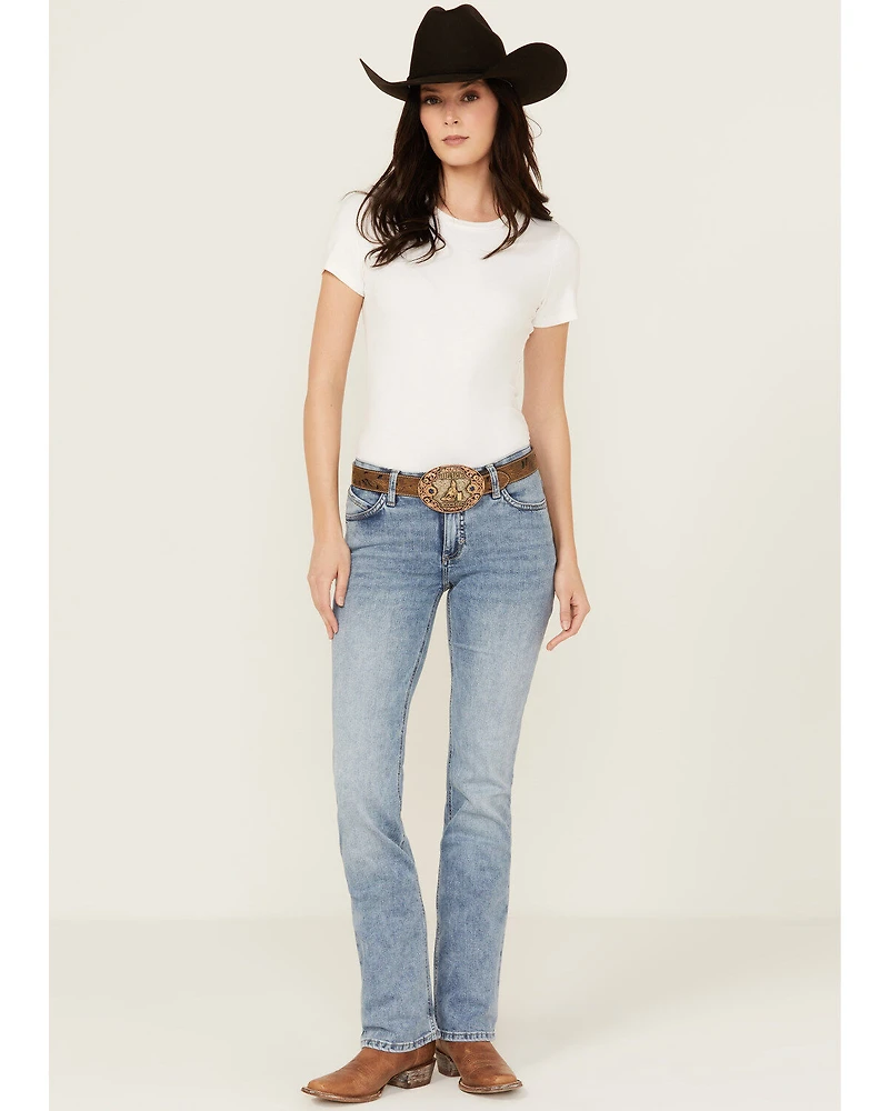 Wrangler Women's Nadia Medium Wash Mid Rise Ultimate Riding Bootcut Stretch Denim Jeans