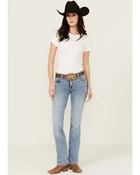 Wrangler Women's Nadia Medium Wash Mid Rise Ultimate Riding Bootcut Stretch Denim Jeans