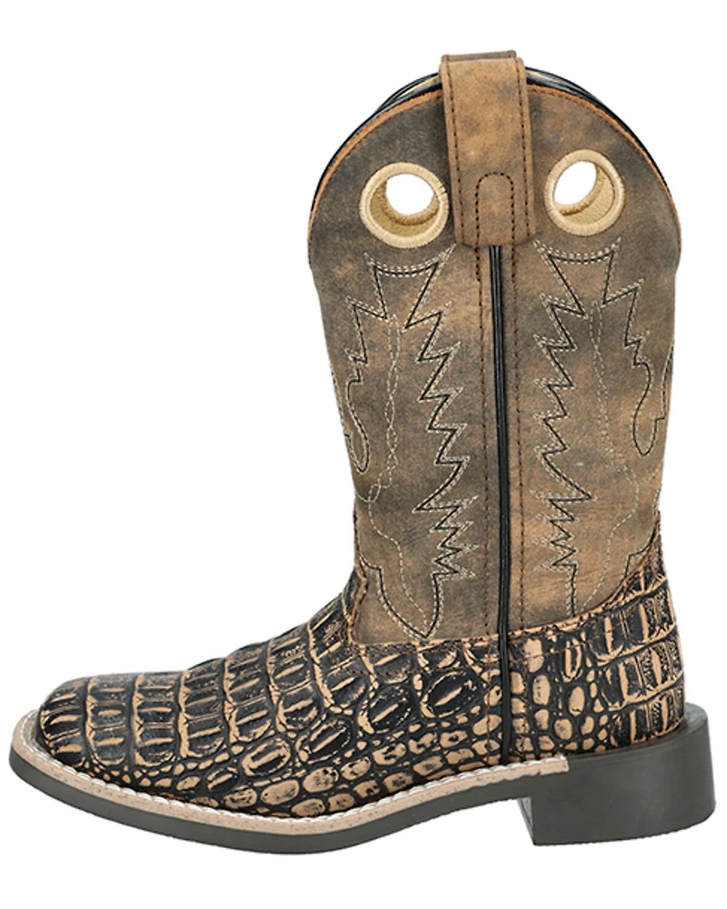 Smoky Mountain Little Boys' Gator Western Boots - Broad Square Toe