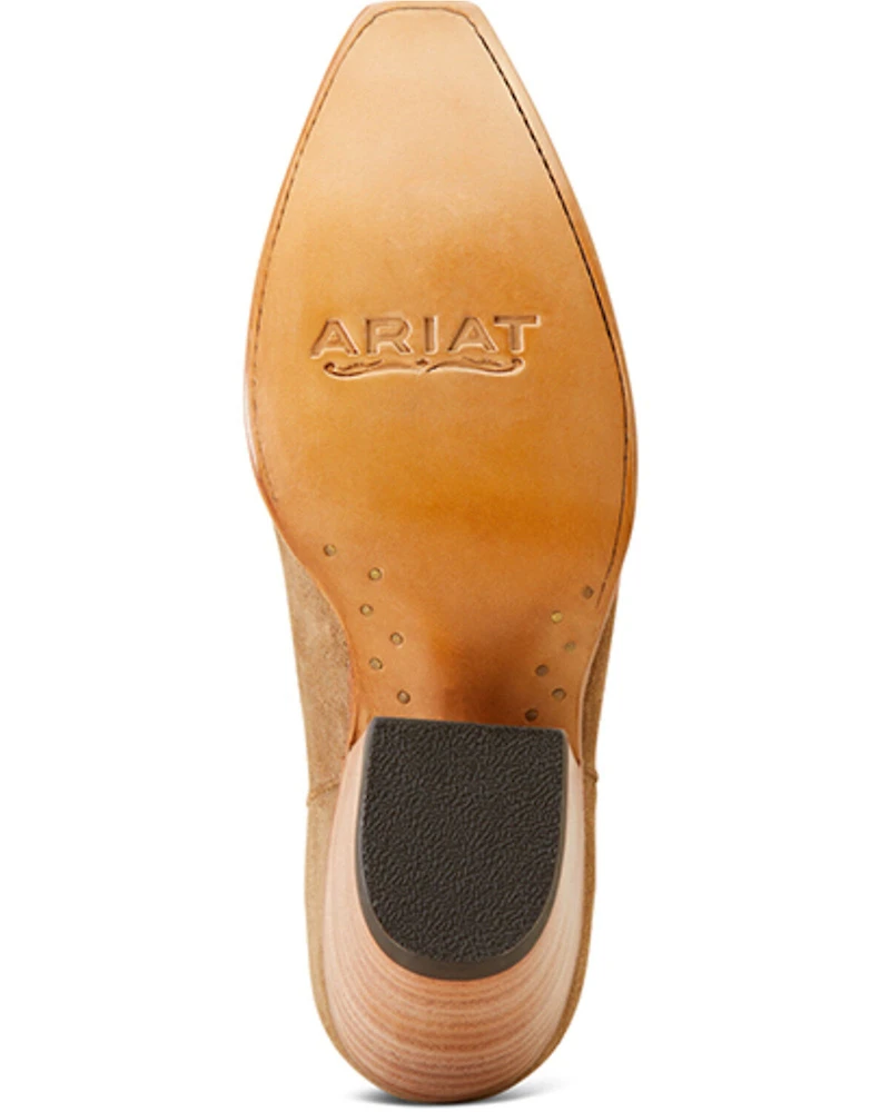 Ariat Women's Hazel Chimayo Suede Booties - Snip Toe
