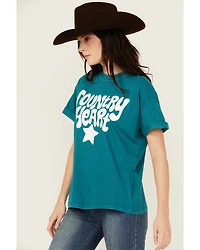 Girl Dangerous Country Heart Short Sleeve Graphic Tee