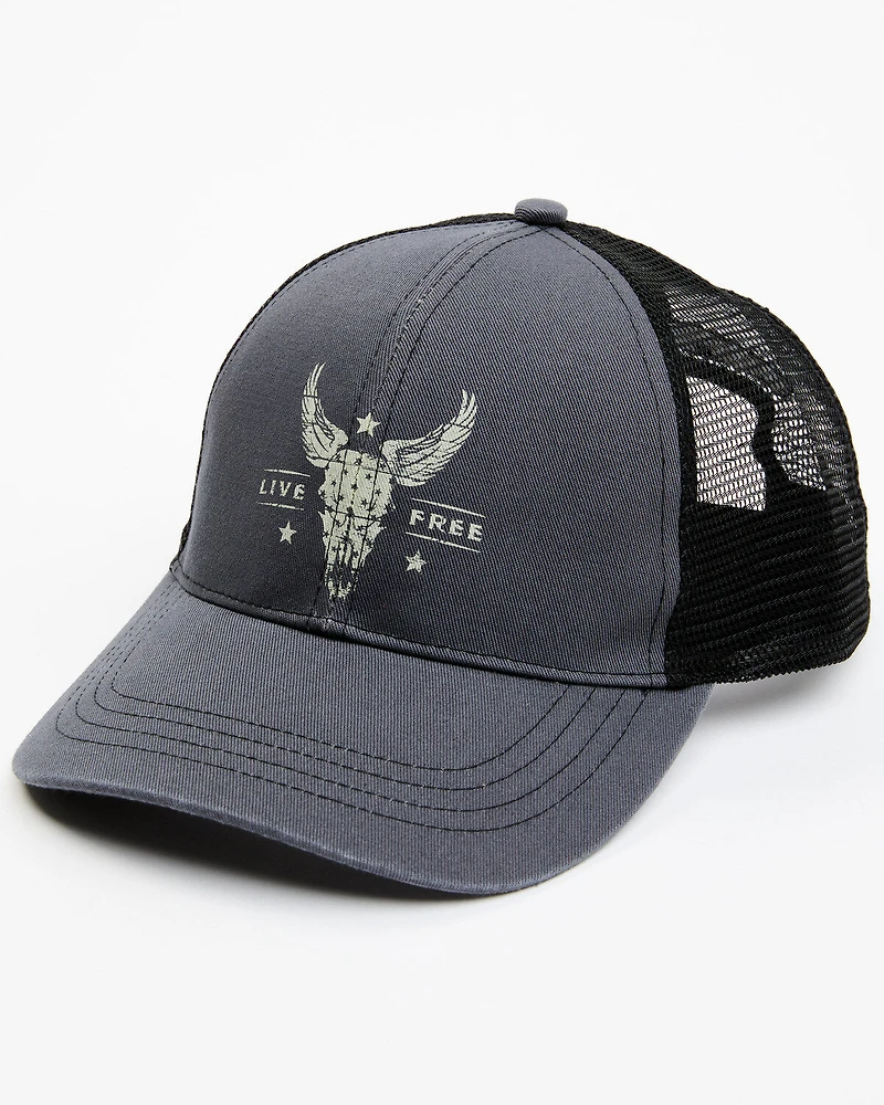 Cody James Men's Live Free Steer Head Ball Cap