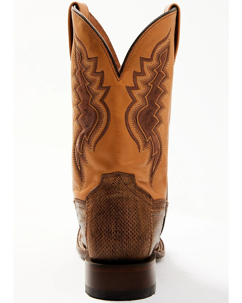 Dan Post Men's Exotic Water Snake Western Boot - Broad Square Toe