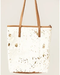 Shyanne Women's Gold Foil Hair-On Tote