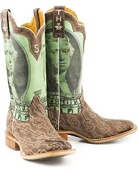 Tin Haul Men's Duece Take The Money And Run Western Boots - Broad Square Toe