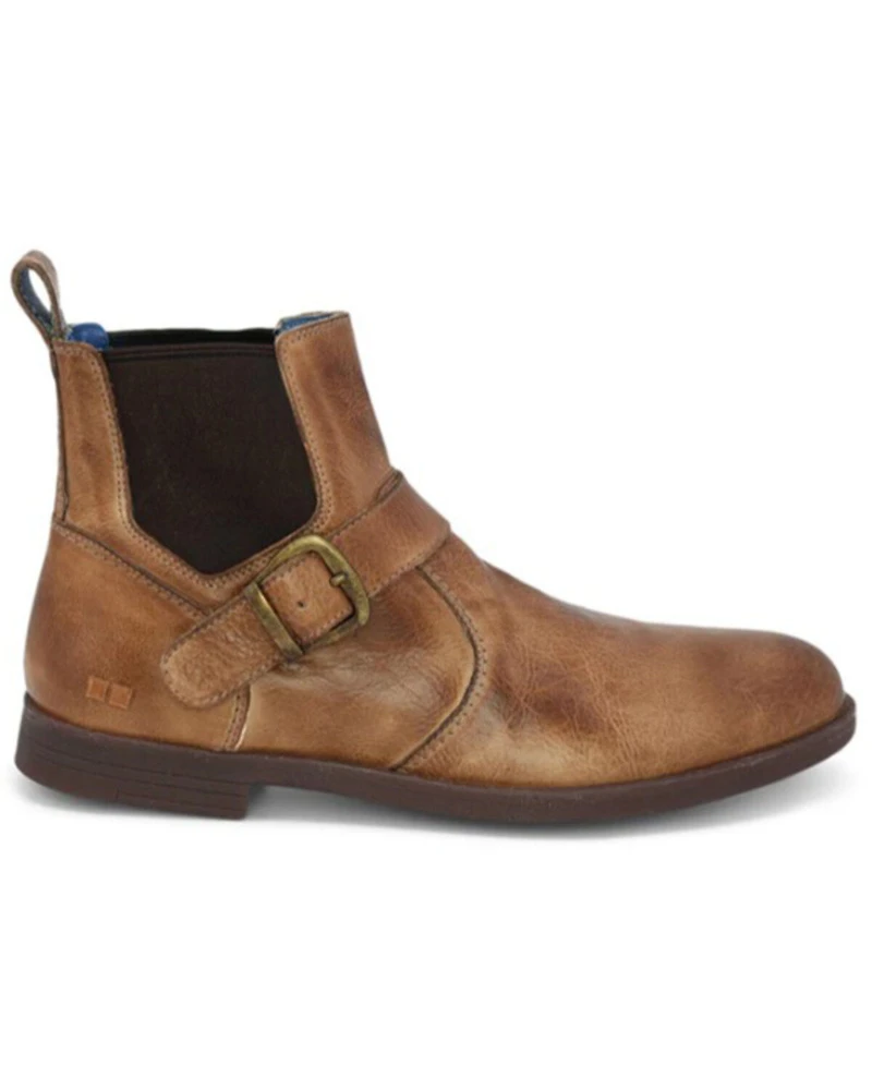 Evolutions Men's Michelangelo Side Buckle Chelsea Boots - Round Toe