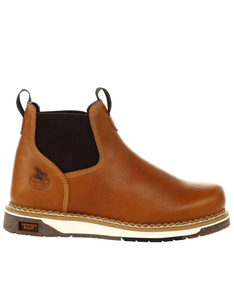 Georgia Boot Men's AMP LT Wedge Chelsea Work Boots - Soft Toe