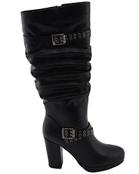 Milwaukee Leather Women's Slouch Platform Boots - Round Toe