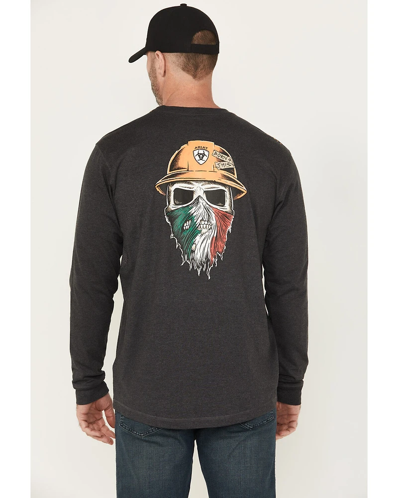 Ariat Men's Rebar Workman Born For This Long Sleeve Graphic T-Shirt