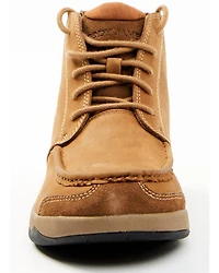 Cody James Men's Crazy Horse Lace-Up Casual Western Boots - Moc Toe